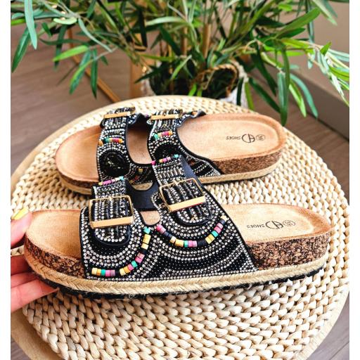 Sandalias Negras Hebilla [3]