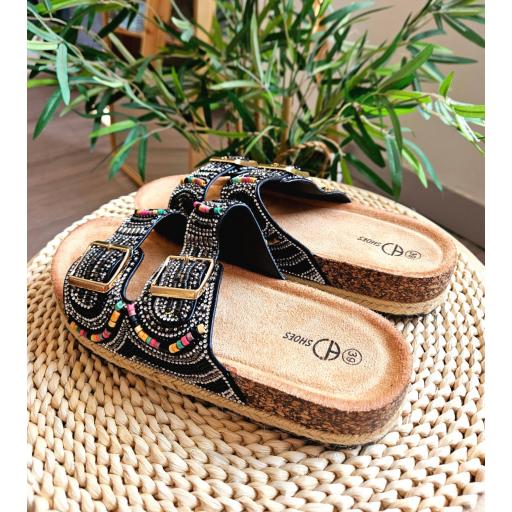 Sandalias Negras Hebilla [2]