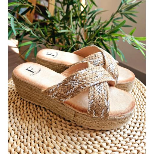 Sandalias Plataforma Beige