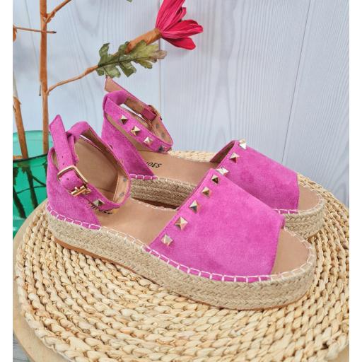 Sandalias Tachas Fucsia [1]