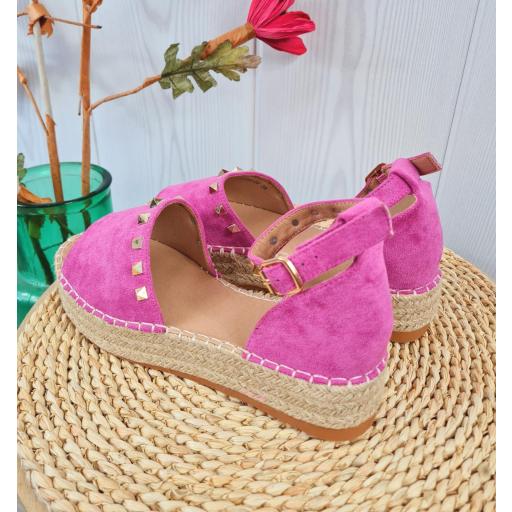 Sandalias Tachas Fucsia [2]