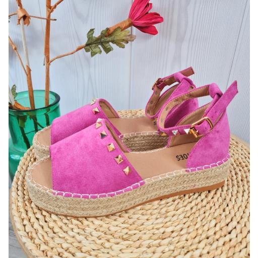 Sandalias Tachas Fucsia [3]