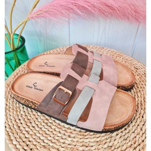 Sandalias Tricolor Hebilla [3]