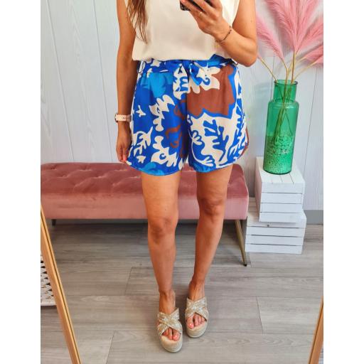 Short Azul Hojas [3]