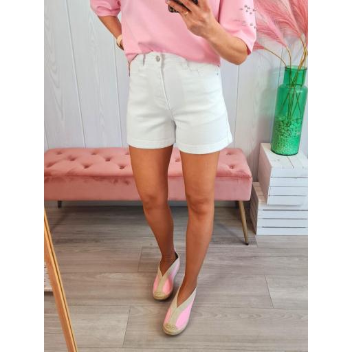 Short Blanco Estrellas Rosas [1]