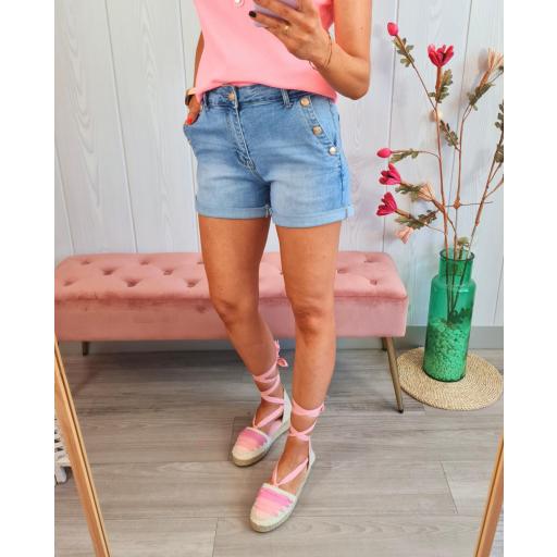 Short Bolsillos Botones [1]