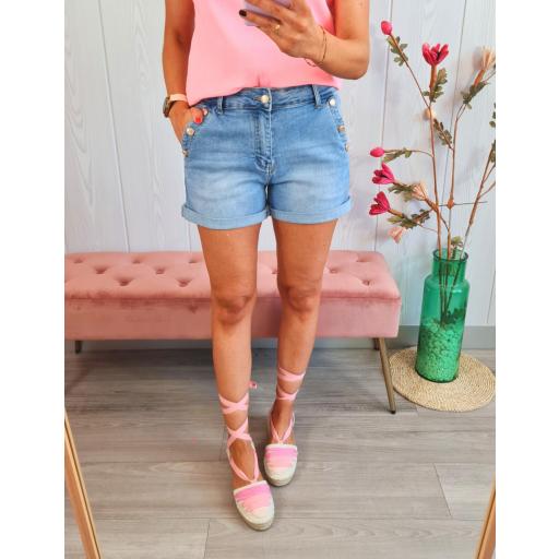 Short Bolsillos Botones [3]