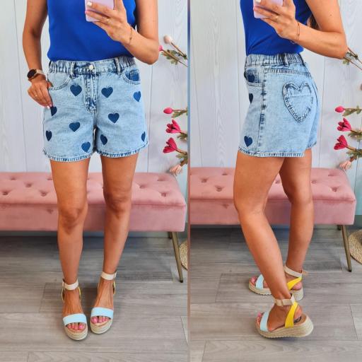 Short Corazones Azules [0]