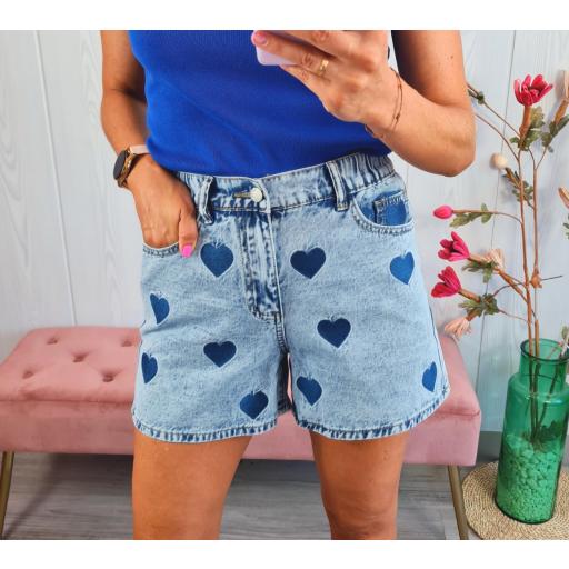 Short Corazones Azules [1]