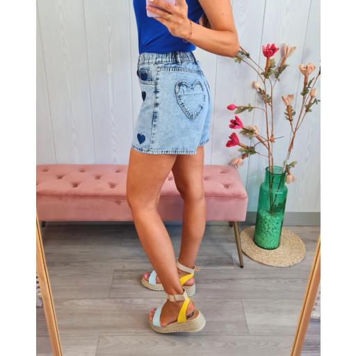 Short Corazones Azules [2]