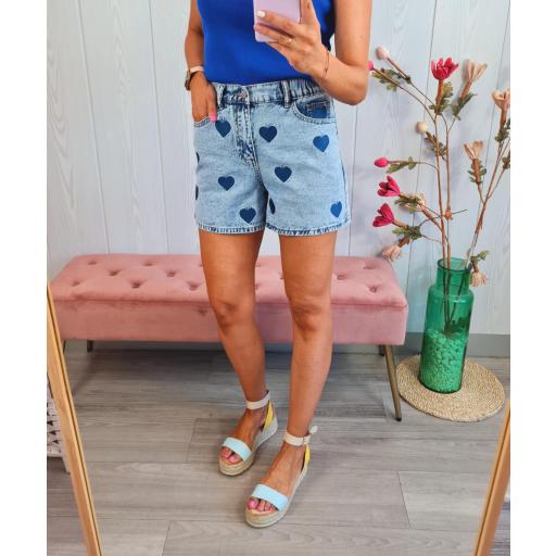 Short Corazones Azules [3]