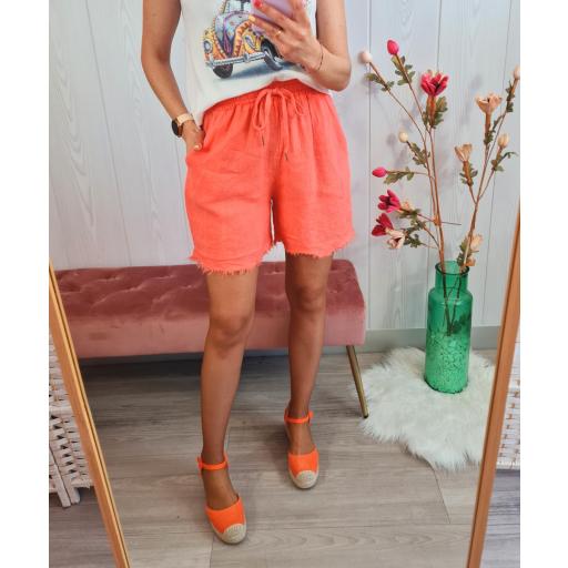 Short Naranja Lino [0]