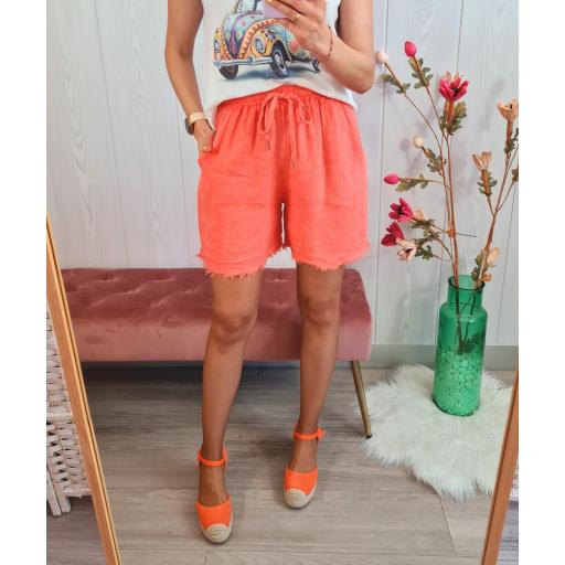 Short Naranja Lino [3]