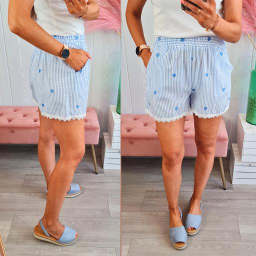 Short Rayas Azulitas