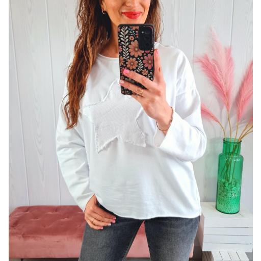 Sudadera Blanca Estrella [1]
