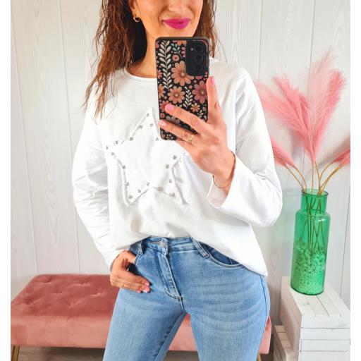 Sudadera Blanca Tachas [3]