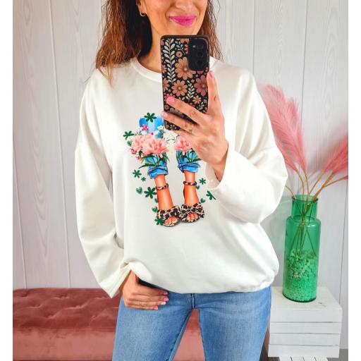 Sudadera Glamour Blanca [0]