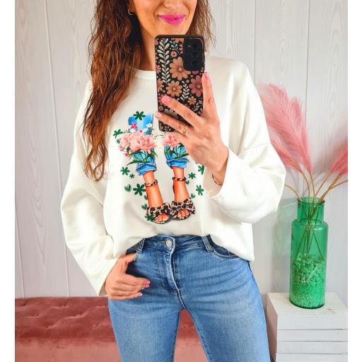 Sudadera Glamour Blanca [3]