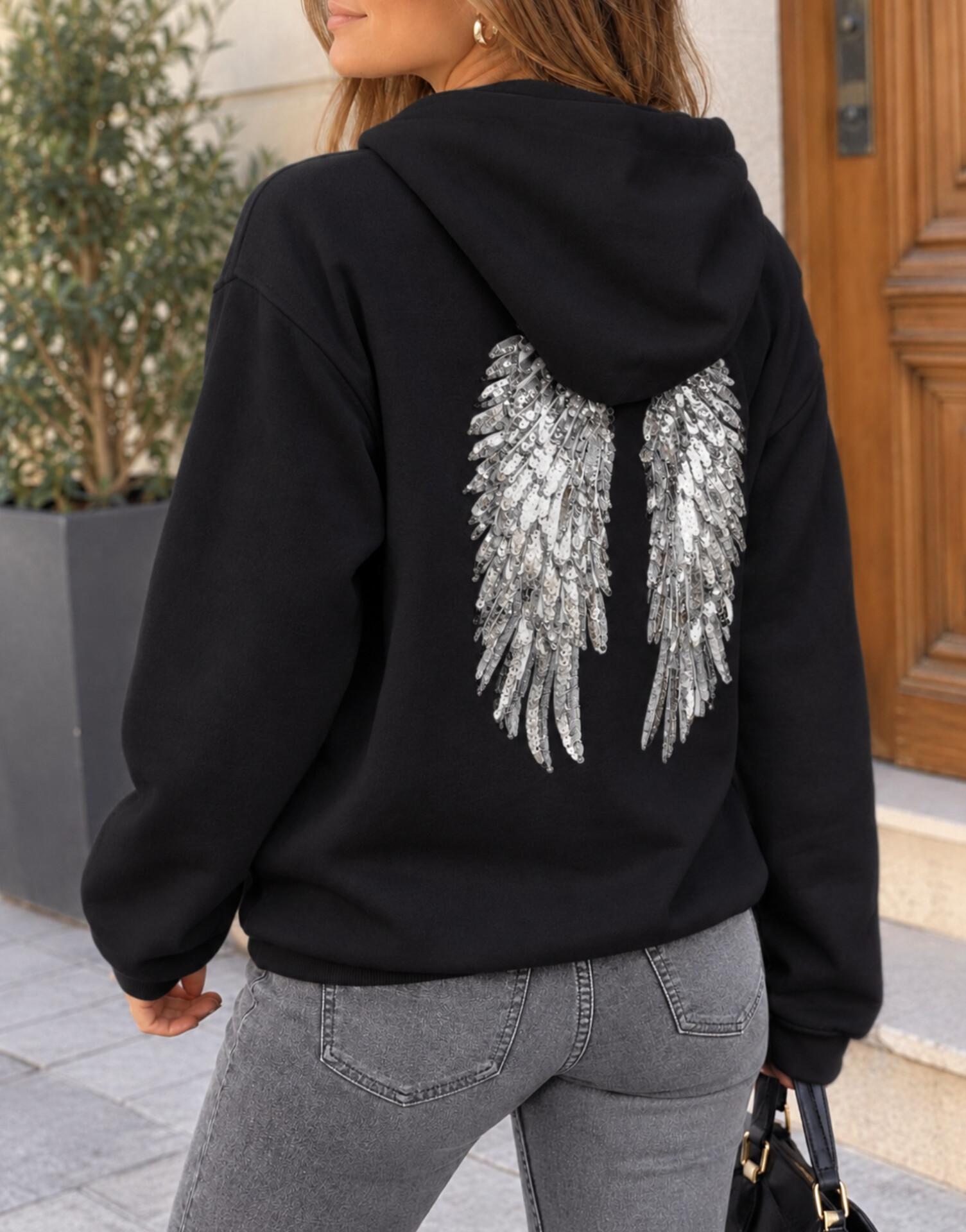 Sudadera Negra Ángel