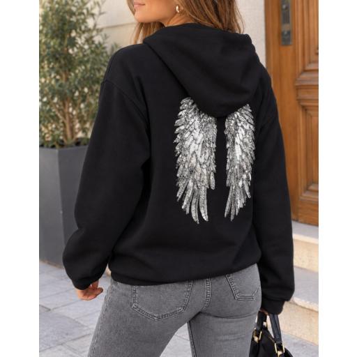 Sudadera Negra Ángel [0]
