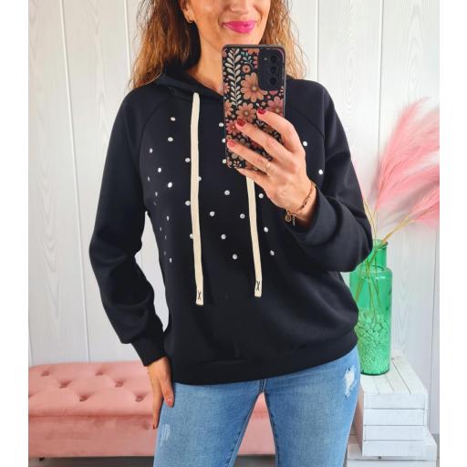 Sudadera Negra Tachas [0]