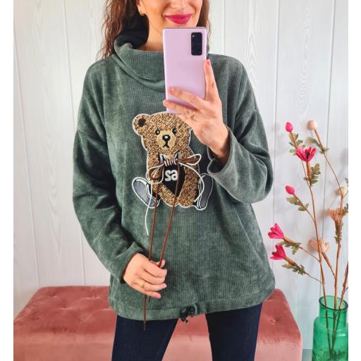 Sudadera Verde Oso [1]