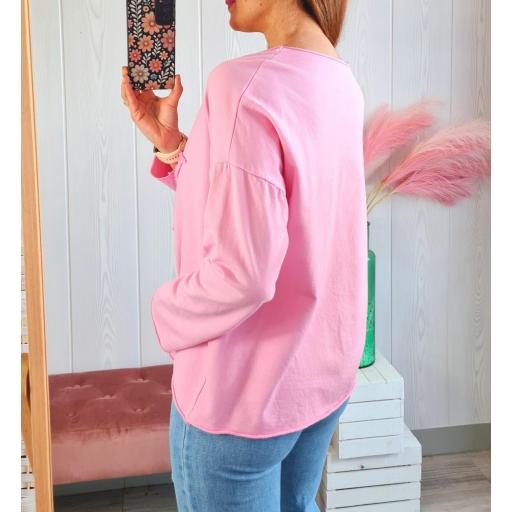 Sudadera Rosa Estrella Tachas [2]