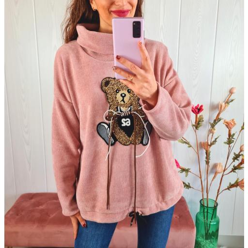 Sudadera Rosa Oso [3]