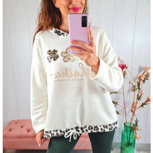 Sudadera Trébol Blanca [2]