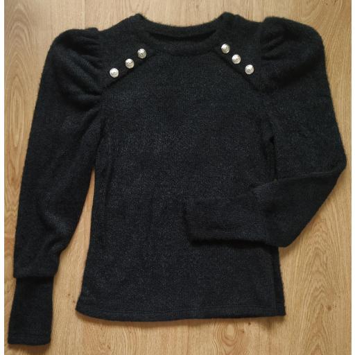 Suéter Negro Pelito [0]