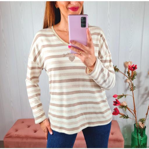 Suéter Rayas Beige [3]