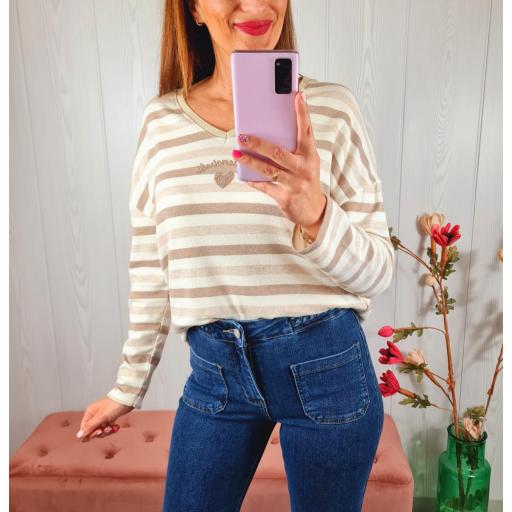 Suéter Rayas Beige [2]