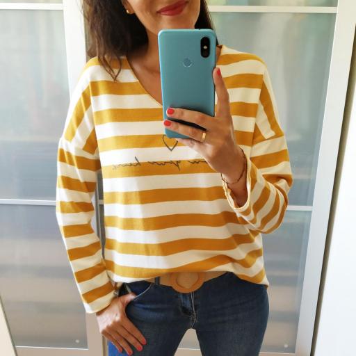 Suéter Rayas Mostaza [0]