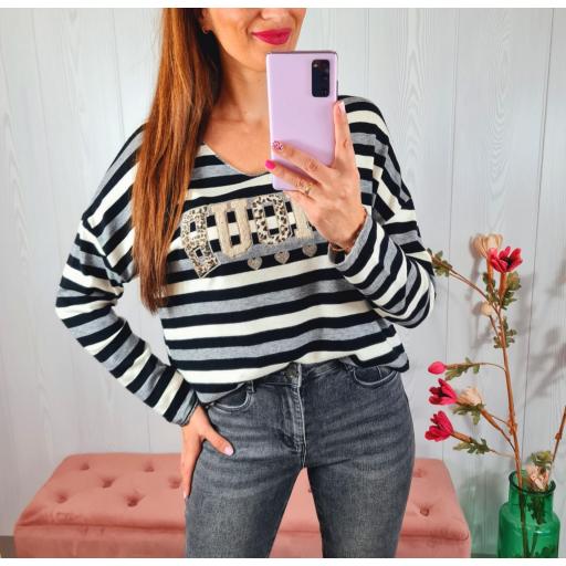 Suéter Rayas Negras Amour [2]