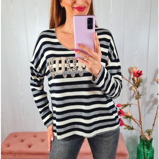 Suéter Rayas Negras Amour [1]