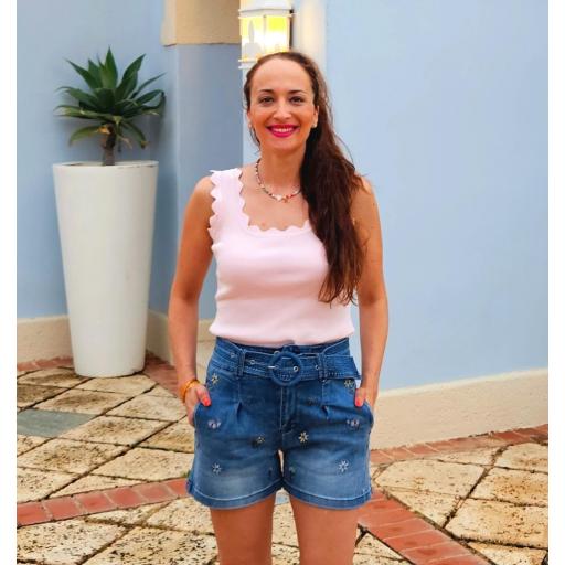 Top Hilo Rosa