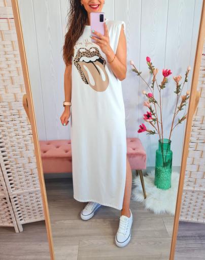 Vestido Hombreras Blanco [2]