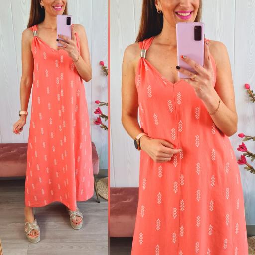Vestido Afrodita Coral