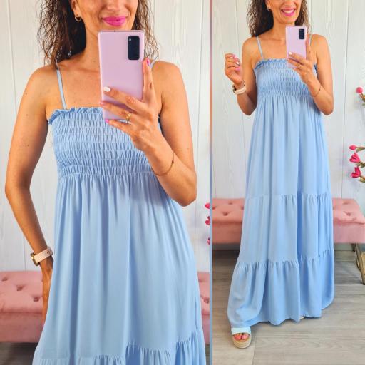 Vestido Alana Azul Petróleo
