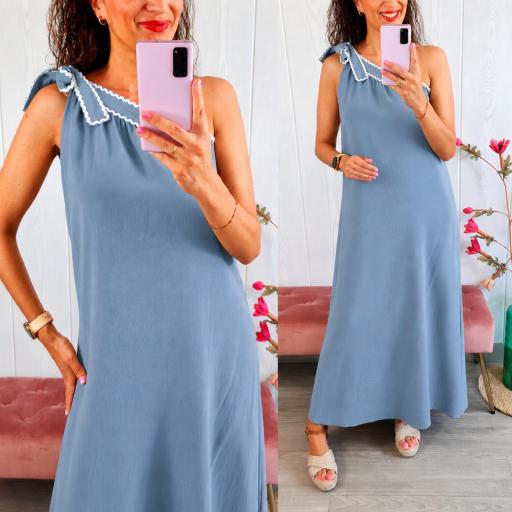 Vestido Asimétrico Azul [1]