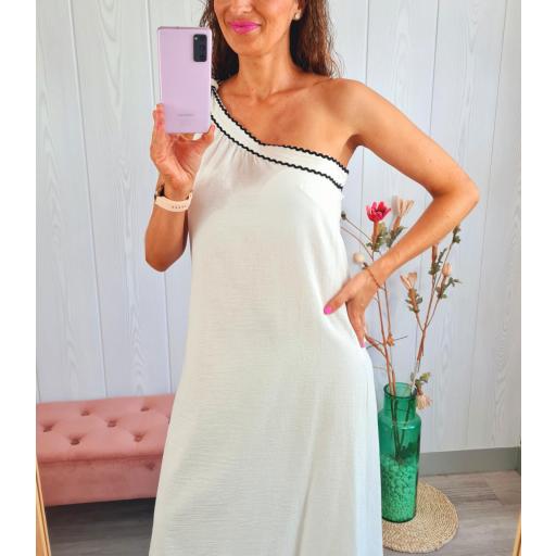 Vestido Asimétrico Blanco [1]