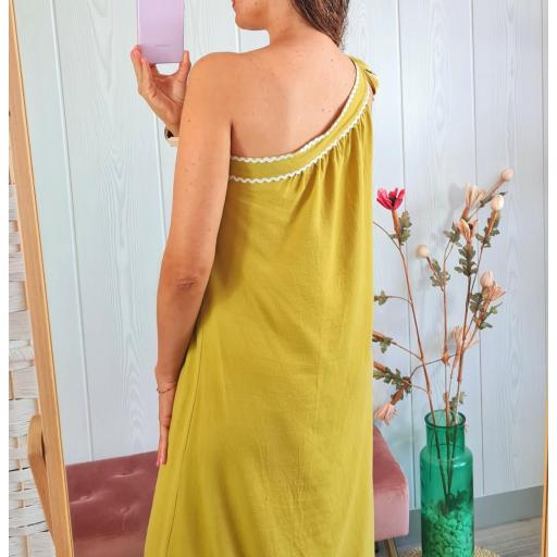 Vestido Asimétrico Mostaza [1]