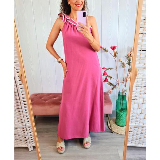 Vestido Asimétrico Rosa [3]