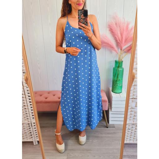 Vestido Azul Lunares [1]
