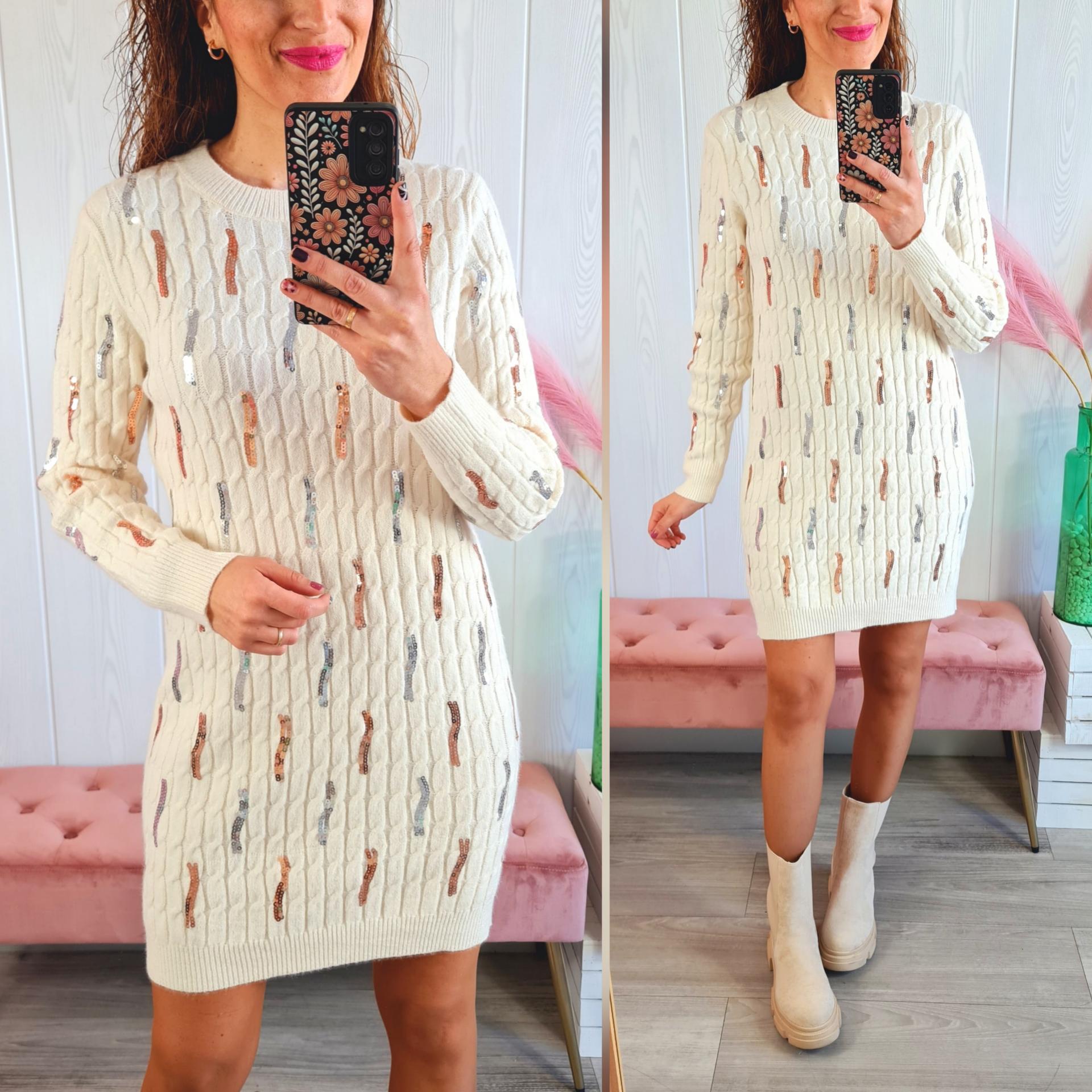 Vestido Beige Lágrimas