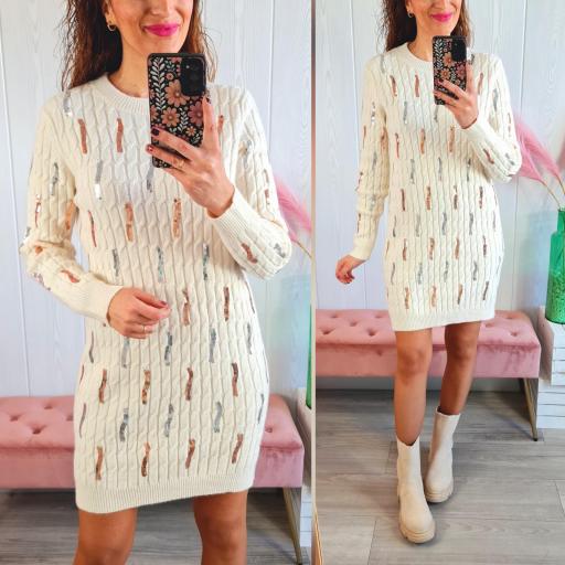 Vestido Beige Lágrimas [0]