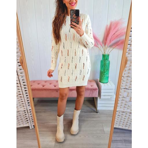 Vestido Beige Lágrimas [3]