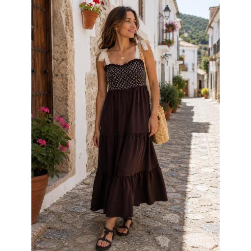 Vestido Bimba Marrón