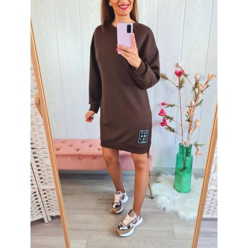 Vestido Cremallera Chocolate [3]