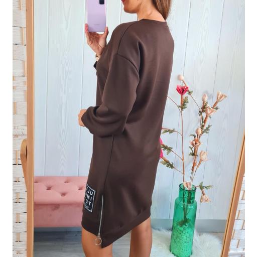 Vestido Cremallera Chocolate [2]